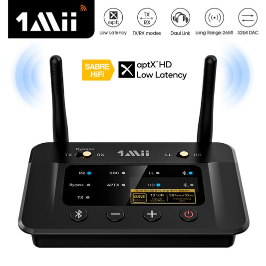 1Mii B03Pro 藍牙 5.0 發射器接收器 aptX LL HD CSR8675 HiFi 32 位 DAC 3.5 毫米輔助藍牙適配器適用於電視 PC 耳機 - Sunnny SunMarket