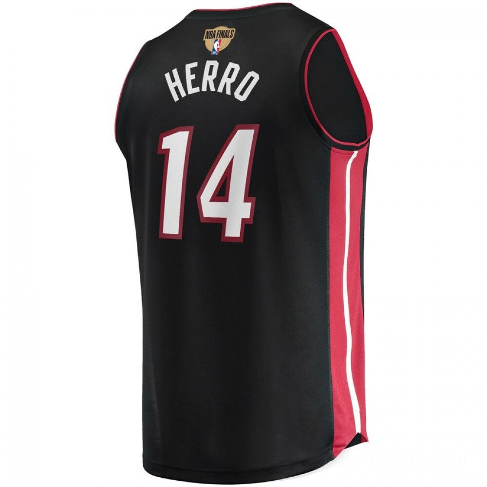 Youth Miami Heat Tyler Herro Fanatics Branded Black 2020 NBA Finals Bound Fast Break Replica Jersey - Icon Edition - Sunnny SunMarket